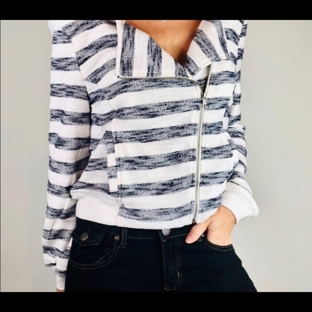 Sanctuary Brand-Trendy Moto Style Sweater/Jacket